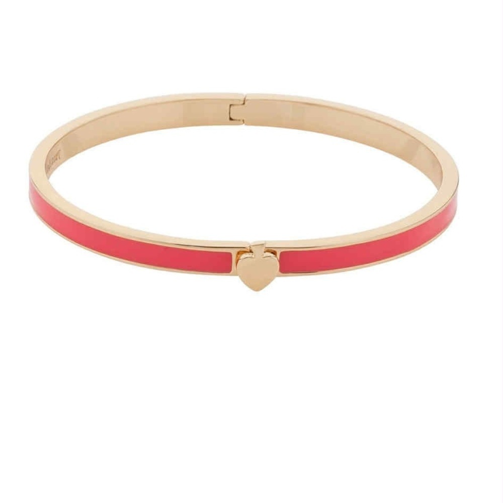 Kate Spade Gold and Pink Heart Bracelet